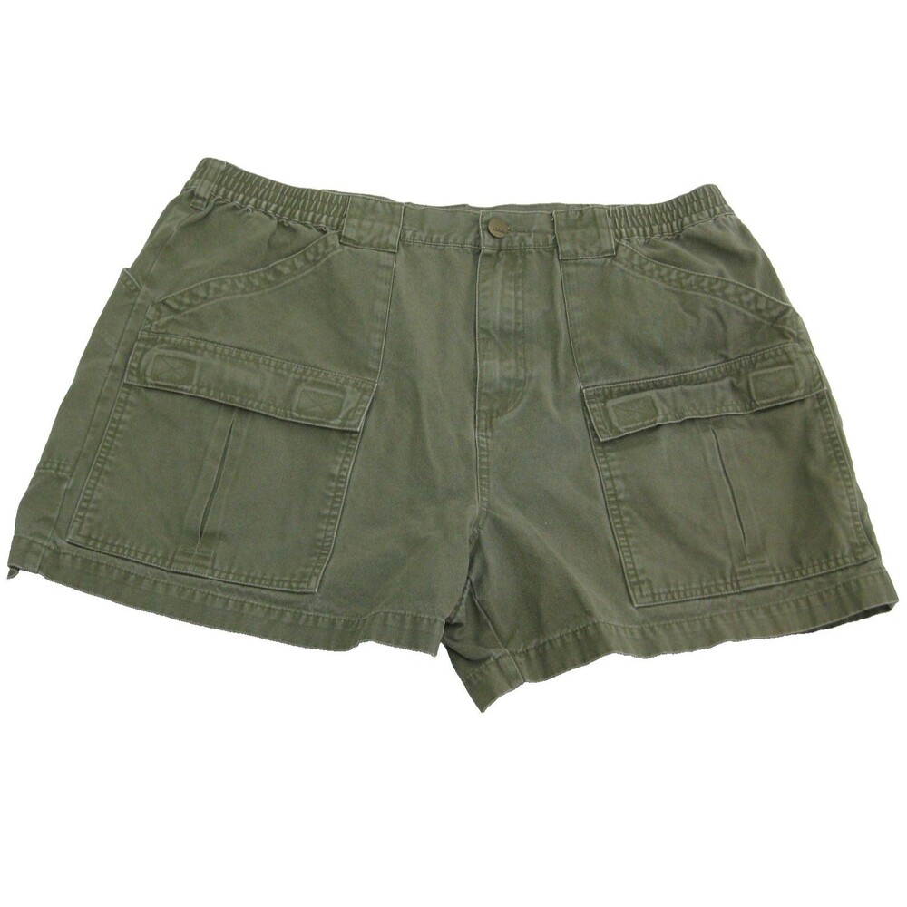 Cabela's Brown Cargo Shorts Womens Size 40 Hiking 6 Pockets Zipper Fly Cotton